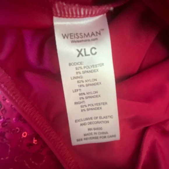 Weismann Me Against The Music Sequin Red Pink Dance Jazz Competition Costume - Picture 9 of 9
